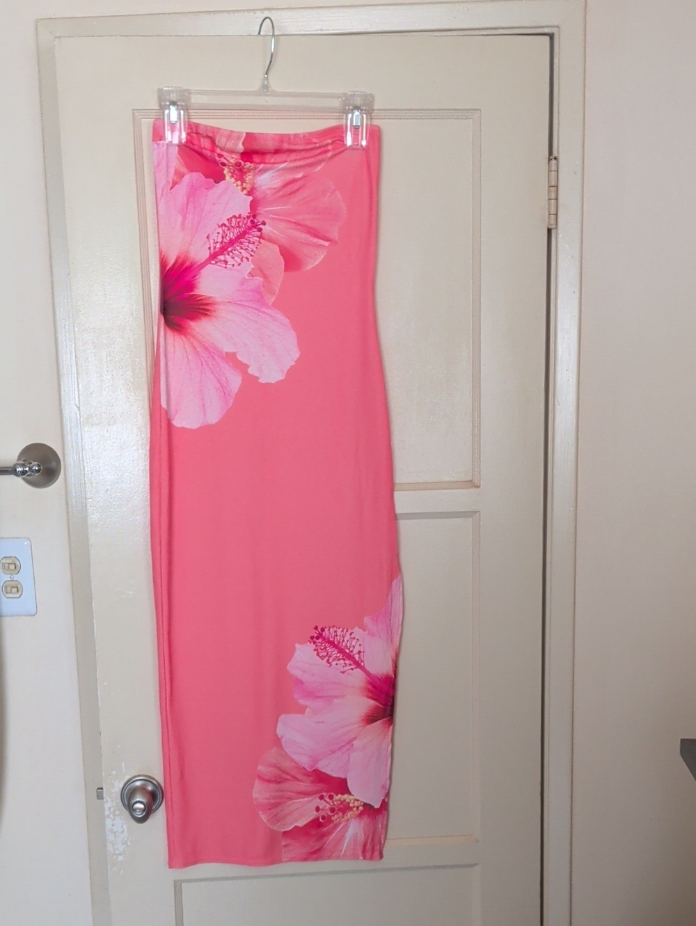 wild fable Pink Floral Strapless Swim cover Up